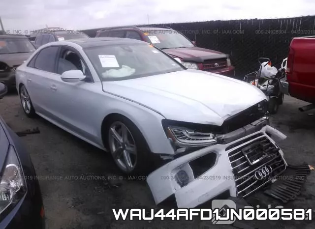 WAU44AFD1JN000581 2018 Audi A8, L Quattro
