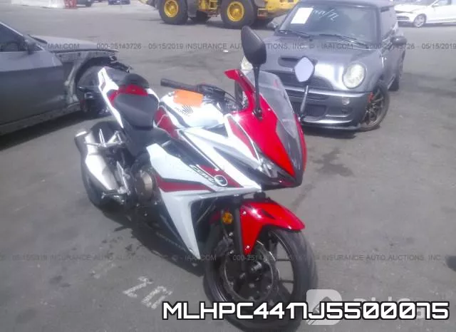 MLHPC4417J5500075 2018 Honda CBR500, R