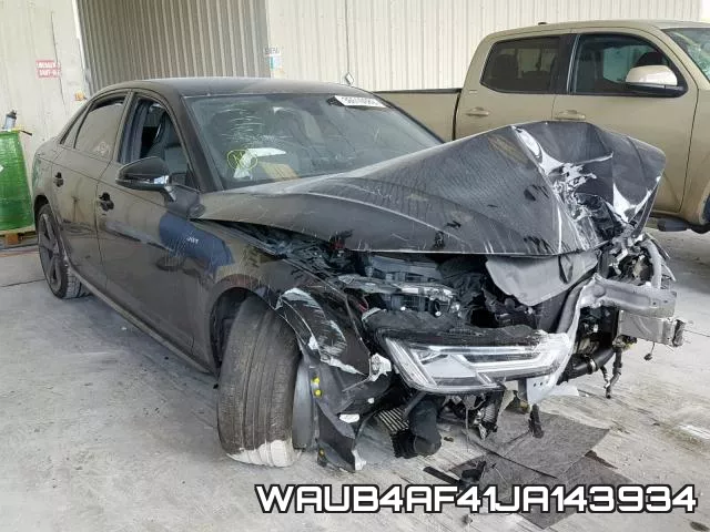 WAUB4AF41JA143934 2018 Audi S4, Premium Plus