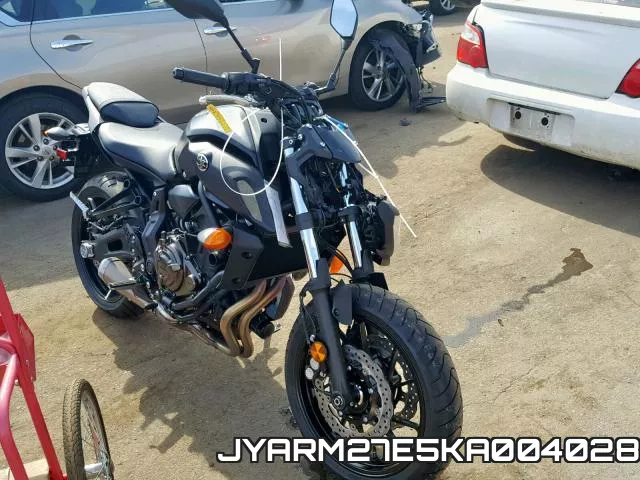 JYARM27E5KA004028 2019 Yamaha MT07