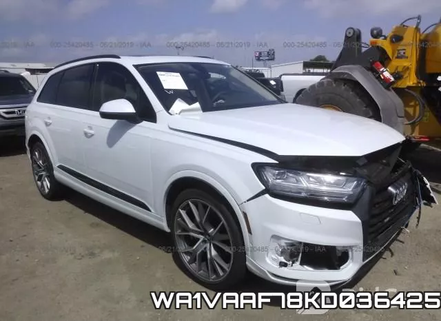 WA1VAAF78KD036425 2019 Audi Q7, Prestige
