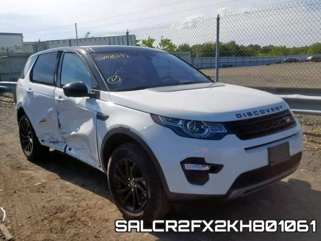 SALCR2FX2KH801061 2019 Land Rover Discovery, Hse
