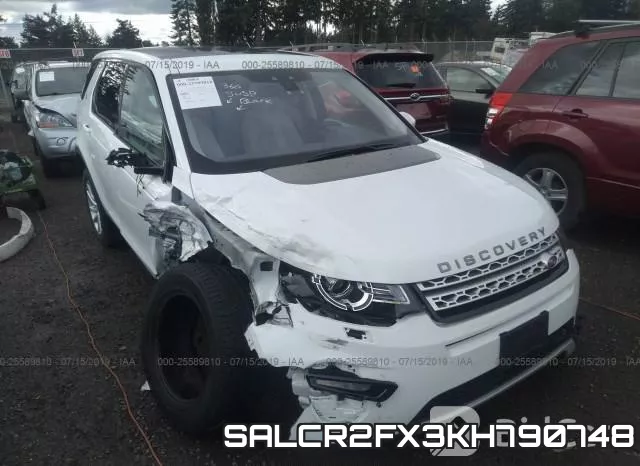 SALCR2FX3KH790748 2019 Land Rover Discovery, Sport Hse/Landmark Edition