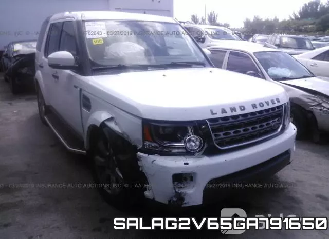 SALAG2V65GA791650 2016 Land Rover LR4, Hse