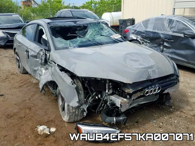 WAUB4CF57KA007071 2019 Audi S5, Premium Plus