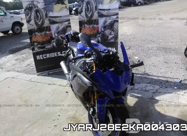 JYARJ28E2KA004303 2019 Yamaha YZFR6