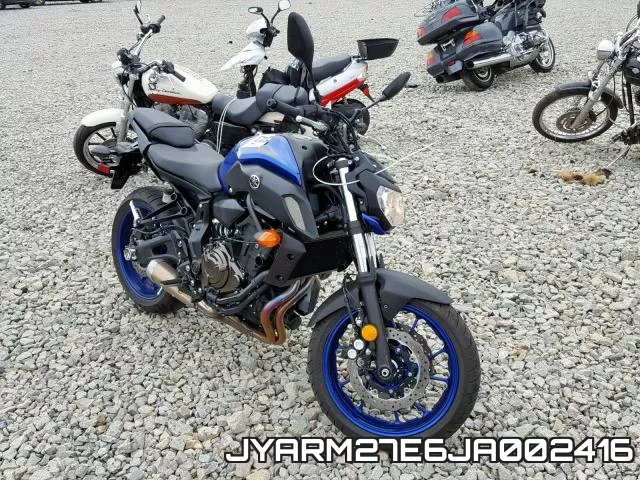 JYARM27E6JA002416 2018 Yamaha MT07