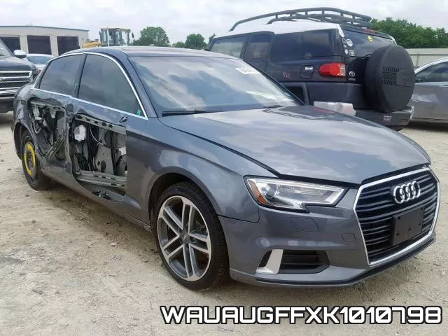 WAUAUGFFXK1010798 2019 Audi A3, Premium