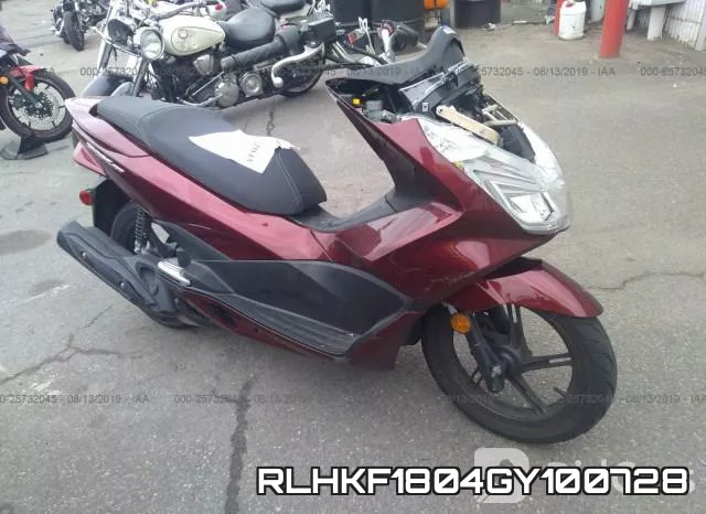 RLHKF1804GY100728 2016 Honda PCX, 150