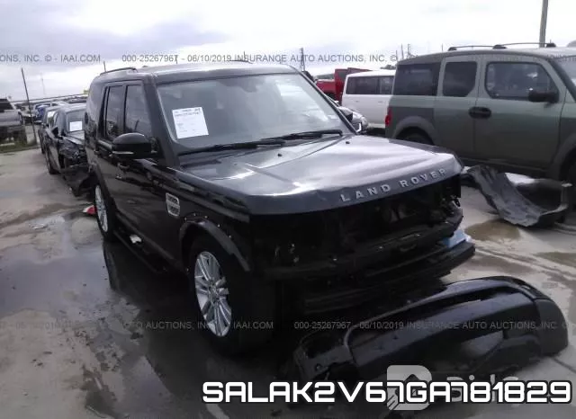 SALAK2V67GA781829 2016 Land Rover LR4, Hse Luxury