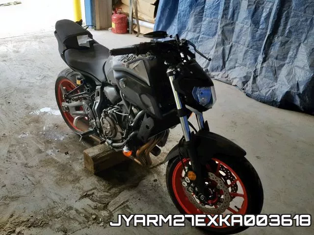 JYARM27EXKA003618 2019 Yamaha MT07