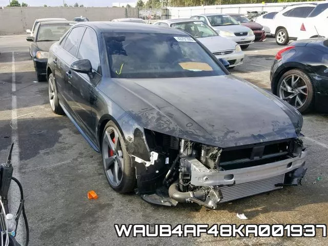 WAUB4AF48KA001937 2019 Audi S4, Premium Plus