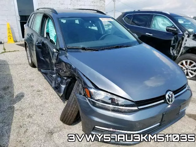 3VWY57AU3KM511035 2019 Volkswagen Golf,  S