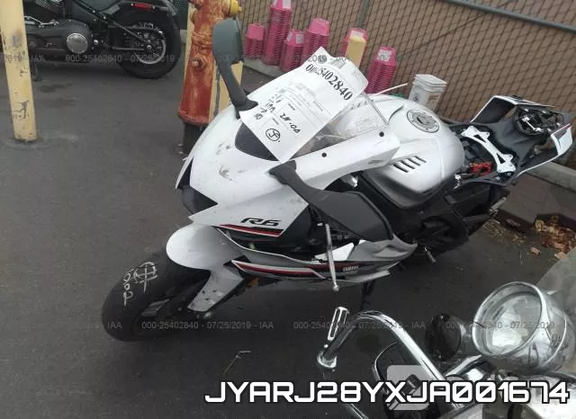JYARJ28YXJA001674 2018 Yamaha YZFR6