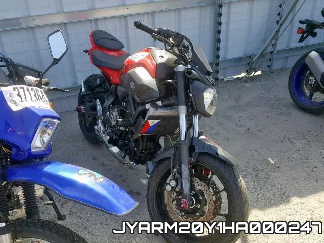 JYARM20Y1HA000247 2017 Yamaha FZ07A, C
