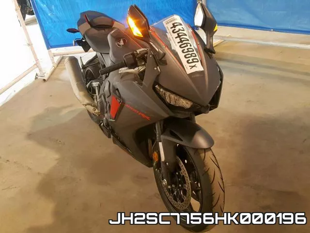 JH2SC7756HK000196 2017 Honda CBR1000, RA