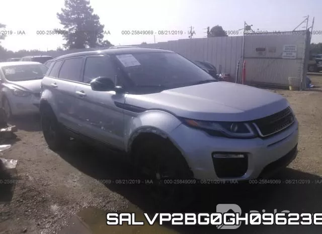 SALVP2BG0GH096238 2016 Land Rover Range Rover Evoque,  SE
