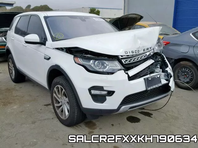 SALCR2FXXKH790634 2019 Land Rover Discovery, Hse