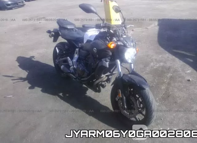 JYARM06Y0GA002808 2016 Yamaha FZ07, C