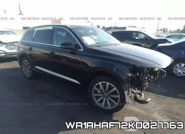 WA1AHAF72KD027763 2019 Audi Q7, Premium/Se Premium