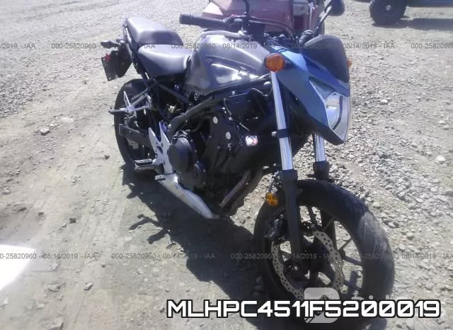 MLHPC4511F5200019 2015 Honda CB500, F
