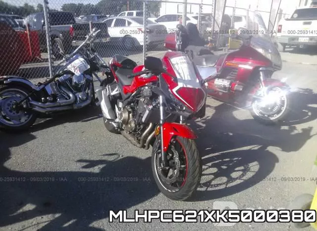 MLHPC621XK5000380 2019 Honda CBR500, R