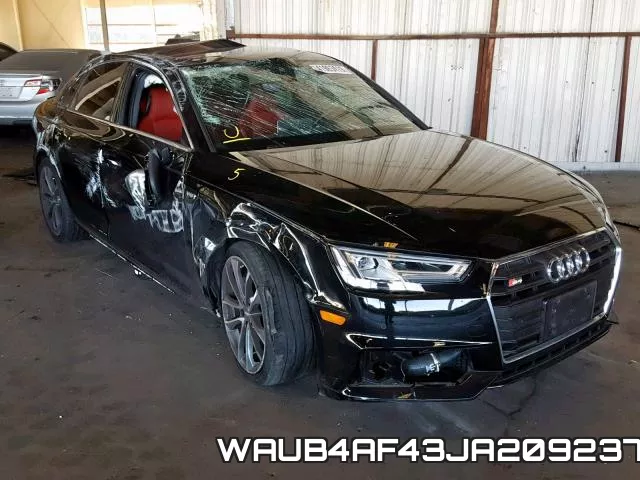 WAUB4AF43JA209237 2018 Audi S4, Premium Plus