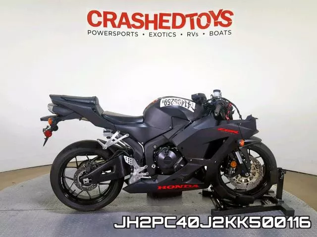 JH2PC40J2KK500116 2019 Honda CBR600, RA