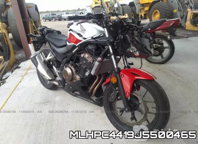 MLHPC4419J5500465 2018 Honda CBR500, R