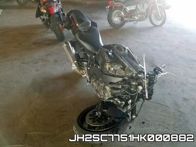 JH2SC7751HK000882 2017 Honda CBR1000, RA