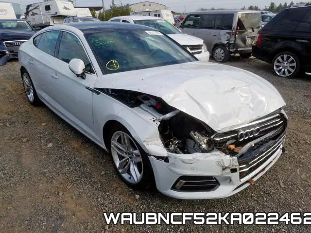 WAUBNCF52KA022462 2019 Audi A5, Premium Plus