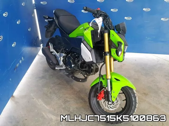 MLHJC7515K5100863 2019 Honda GROM, 125