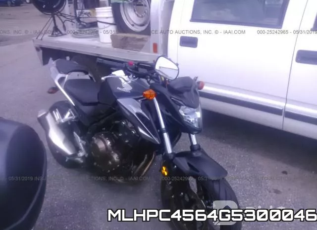 MLHPC4564G5300046 2016 Honda CB500, F