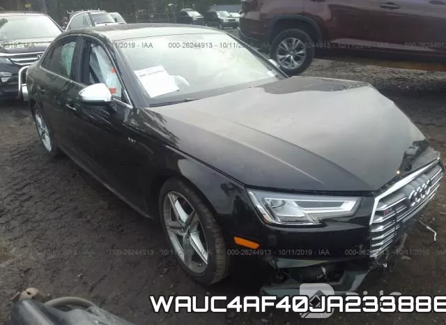 WAUC4AF40JA233886 2018 Audi S4, Prestige