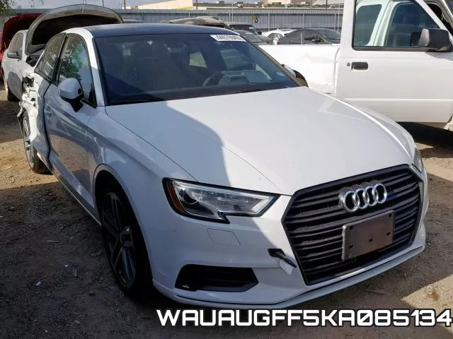 WAUAUGFF5KA085134 2019 Audi A3, Premium