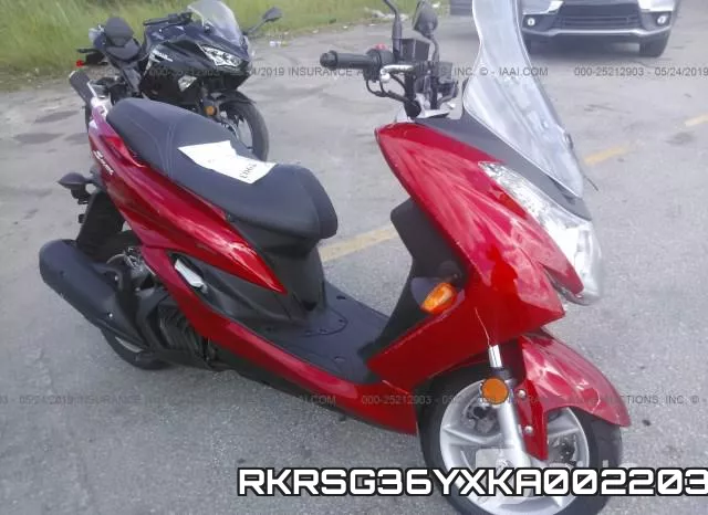 RKRSG36YXKA002203 2019 Yamaha XC155