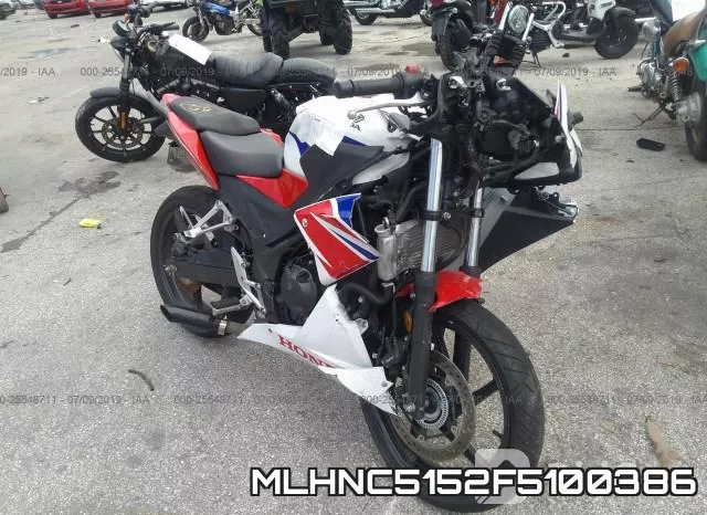 MLHNC5152F5100386 2015 Honda CBR300, RA
