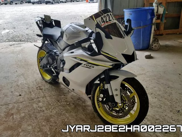 JYARJ28E2HA002267 2017 Yamaha YZFR6