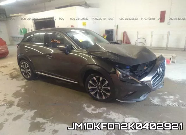 JM1DKFD72K0402921 2019 Mazda CX-3, Grand Touring