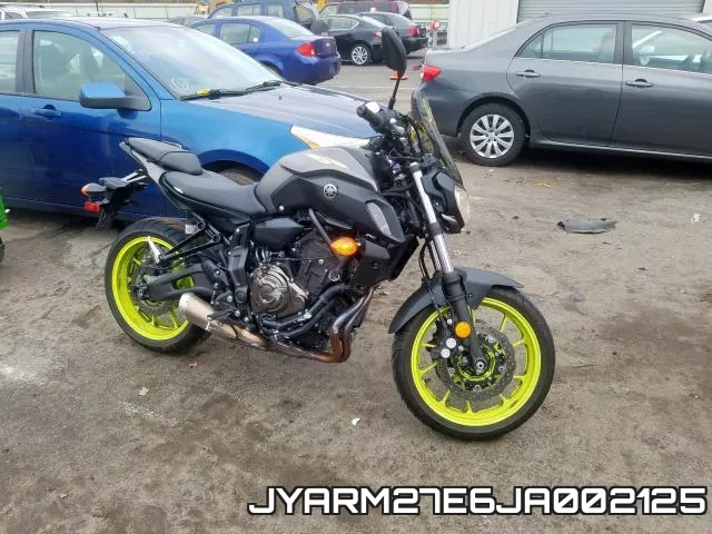 JYARM27E6JA002125 2018 Yamaha MT07