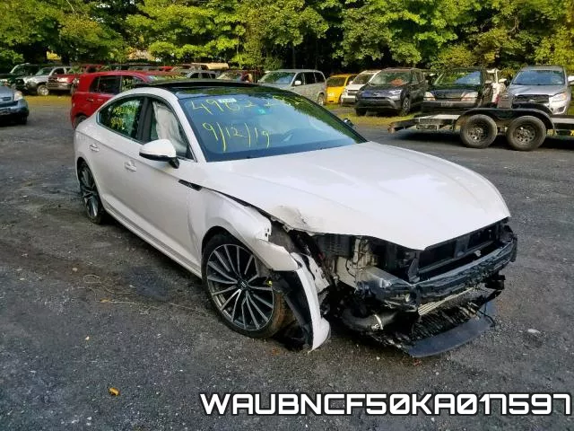 WAUBNCF50KA017597 2019 Audi A5, Premium Plus