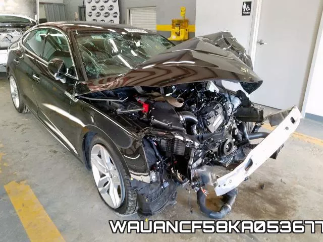 WAUANCF58KA053677 2019 Audi A5, Premium