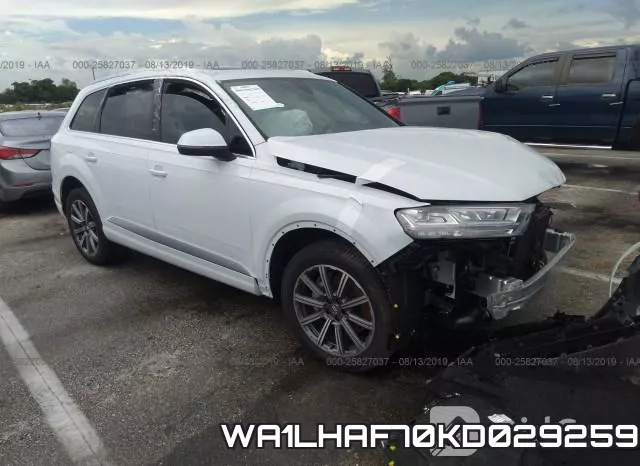 WA1LHAF70KD029259 2019 Audi Q7