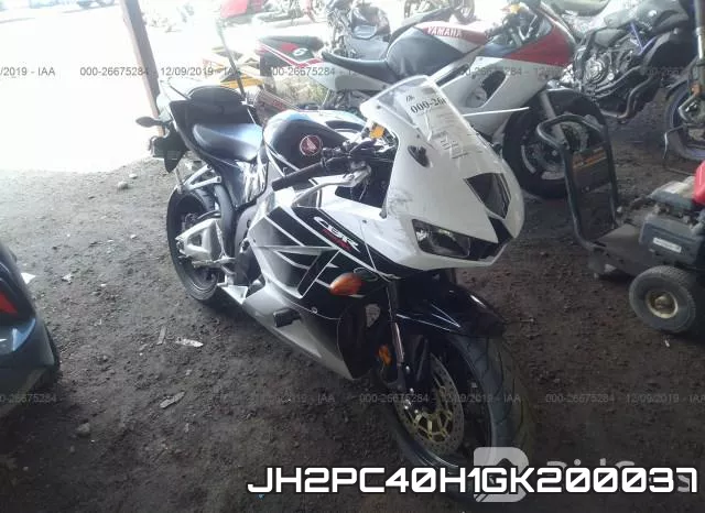 JH2PC40H1GK200037 2016 Honda CBR600, RR