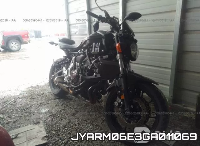 JYARM06E3GA011069 2016 Yamaha FZ07