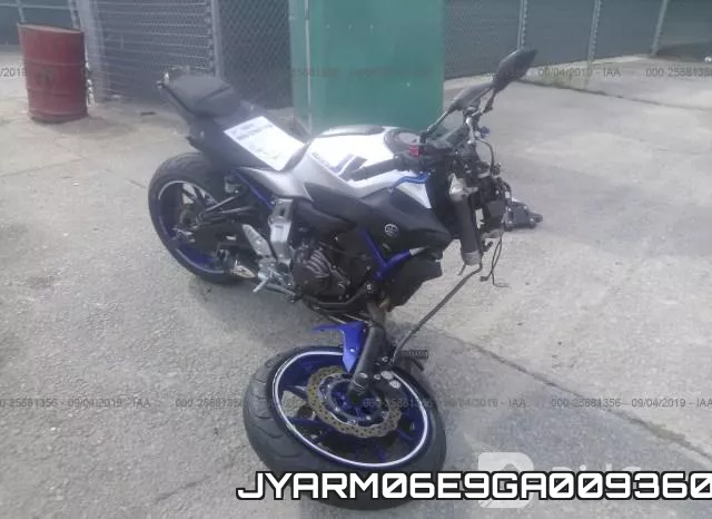 JYARM06E9GA009360 2016 Yamaha FZ07