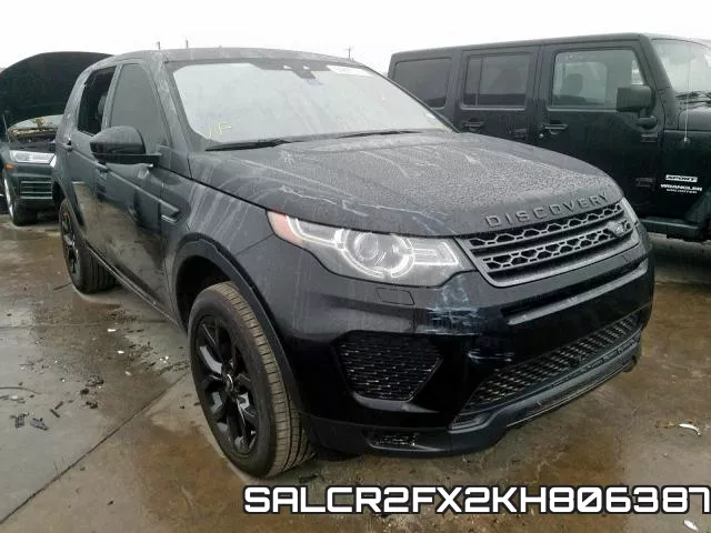 SALCR2FX2KH806387 2019 Land Rover Discovery, Hse