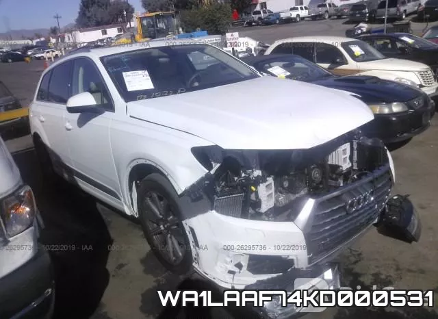WA1LAAF74KD000531 2019 Audi Q7, Premium Plus/Se Premium P