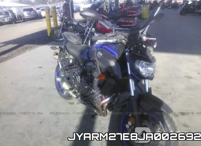 JYARM27E8JA002692 2018 Yamaha MT07