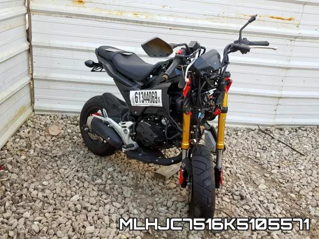 MLHJC7516K5105571 2019 Honda GROM, 125